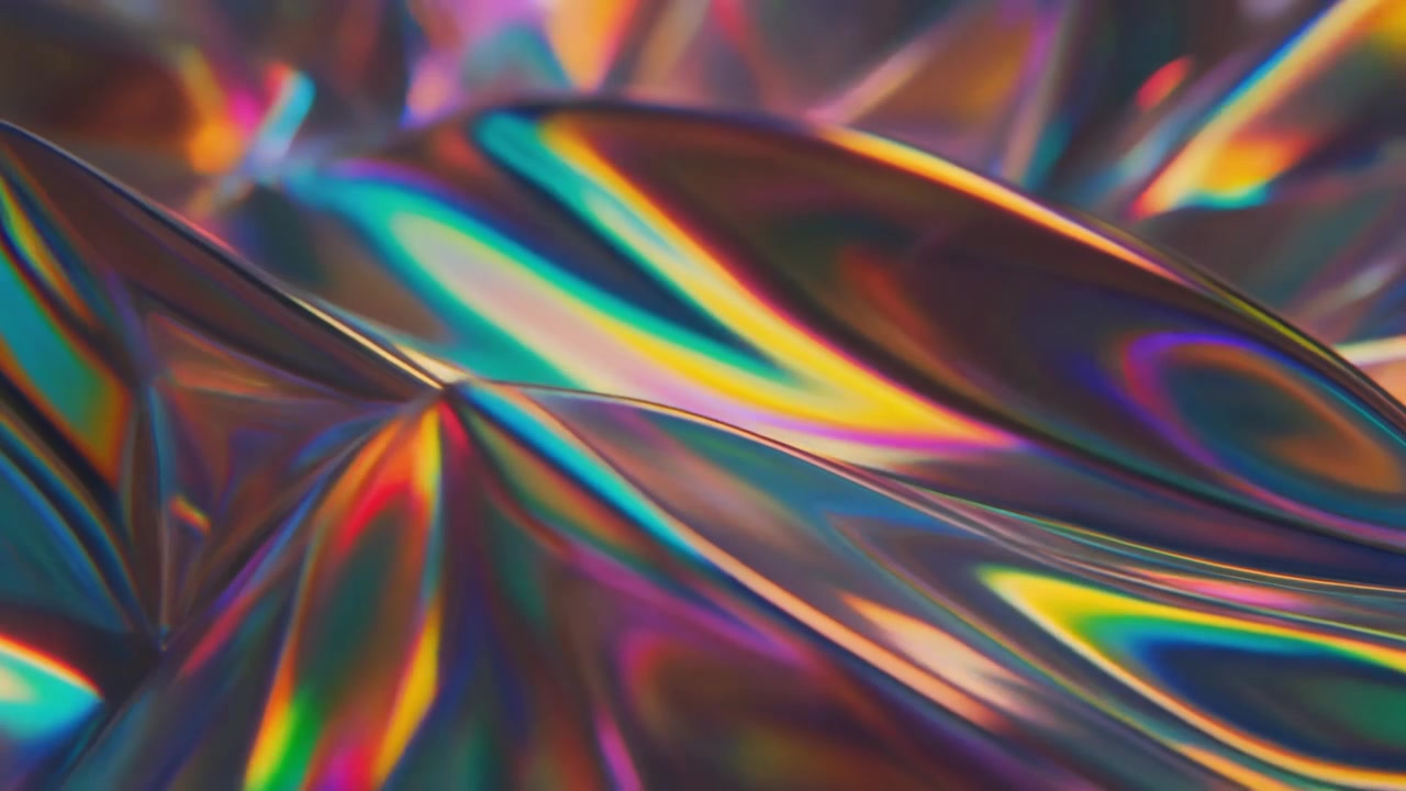 Abstrakt holografisk folieoverflade med skiftende iriserende farver