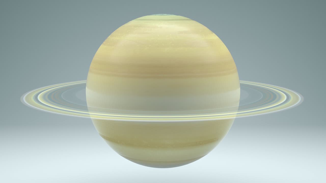 토성 회전 시엄리스 루핑 고립 4k 루마 매트