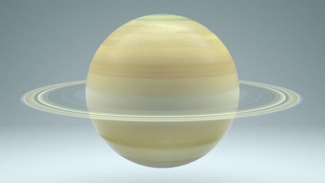 saturno giratorio sin costuras en bucle aislado 4k con luma mate