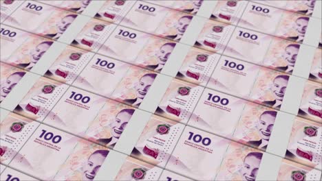 Billetes-De-100-Pesos-Argentinos-Impresos-Por-Una-Prensa-Monetaria