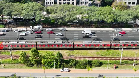 collective transport at downtown in sao paulo brazil