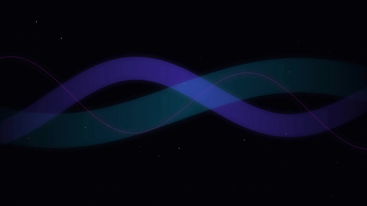 Sfondo animato astratto con onde blu e viola che scorrono