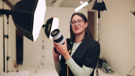 photographer in a studio