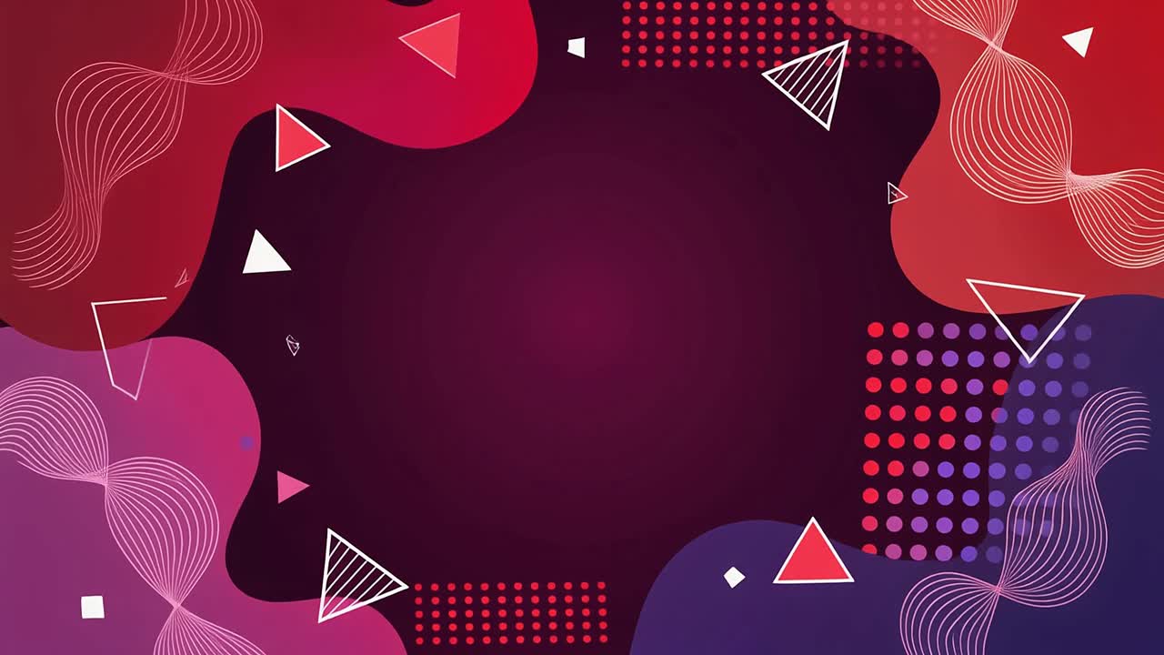 Dynamic Abstract Background with Moving Fluid and Geometric Shapes