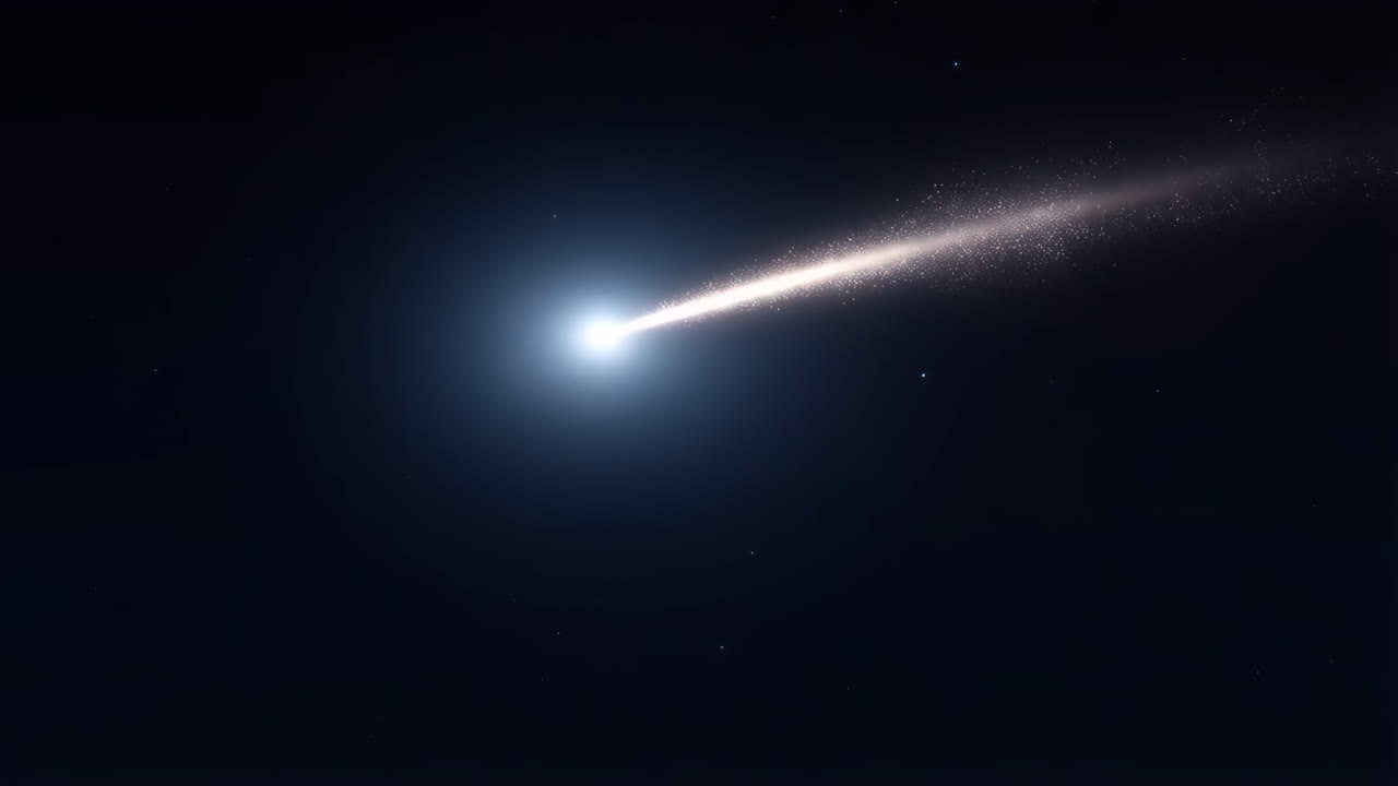 un cometa en el cielo nocturno