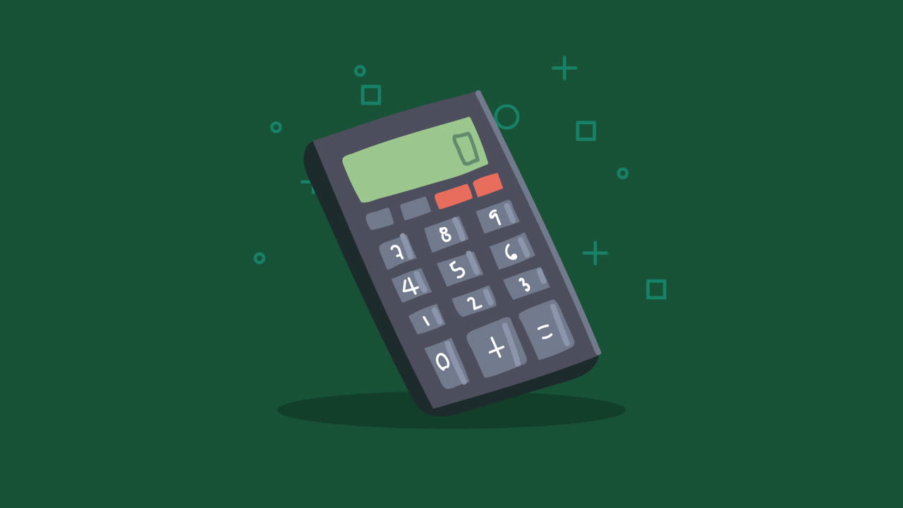 calculadora de matemáticas y animación de dispositivos digitales