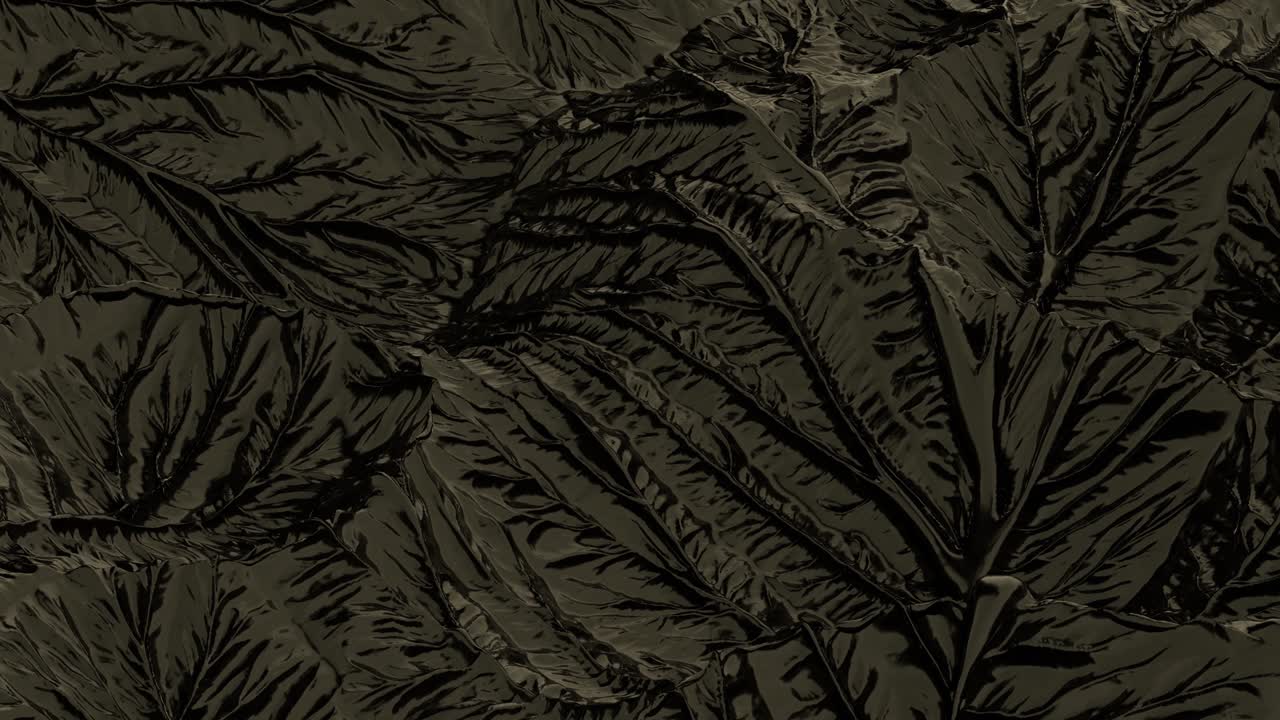 fondo abstracto dorado. superficie desplazada detallada. superficie abstracta del planeta. textura de ruido. superficie ondulada marrón-amarilla. bucle de animación de renderización 3d. 4k uhd