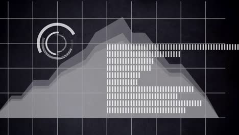 financial trend in a stacked area chart 4k