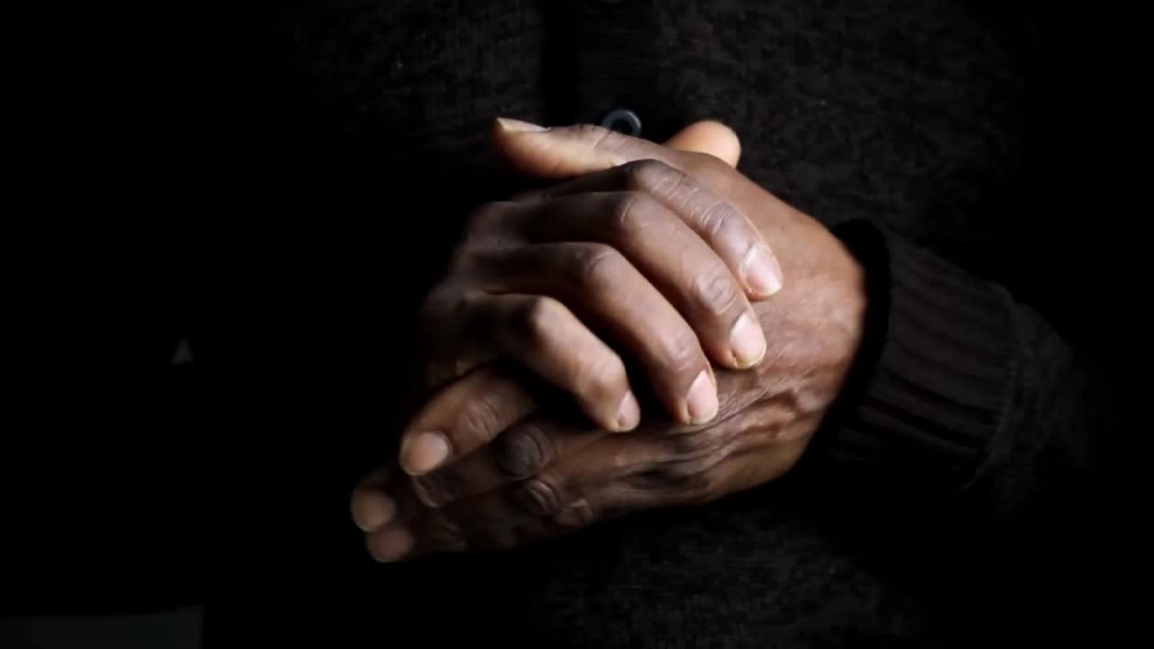 praying to god with hands together on white background with people stock video stock footage
