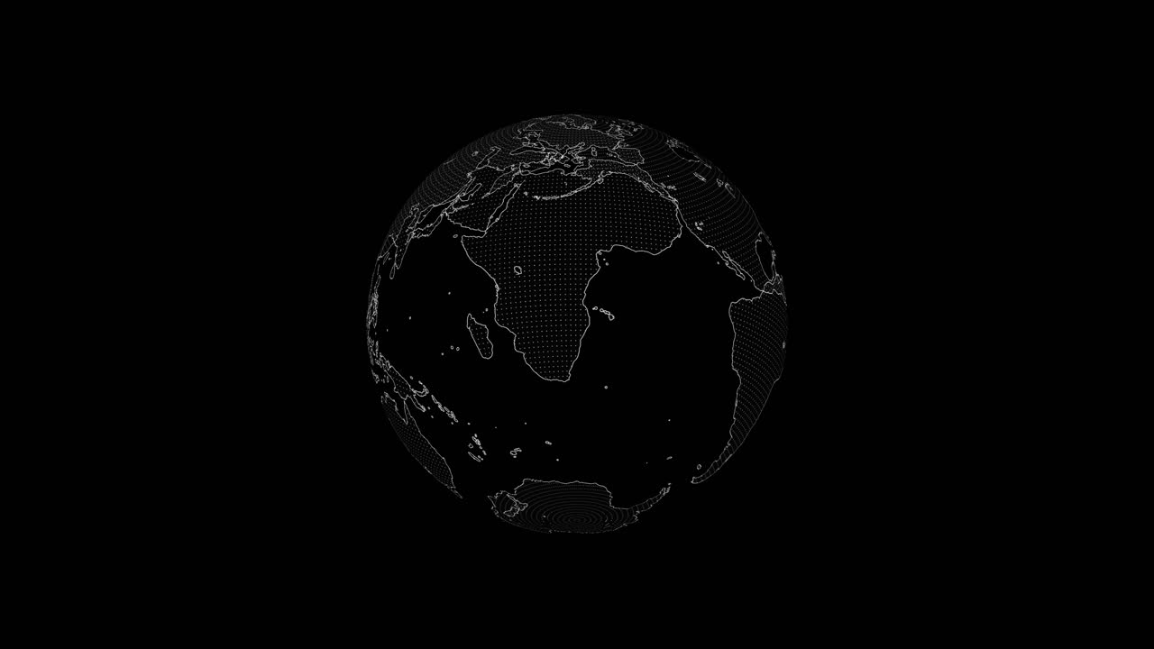 globo de la tierra de marco de alambre 3d