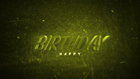 Monochrome-Happy-Birthday-text-on-yellow-gradient