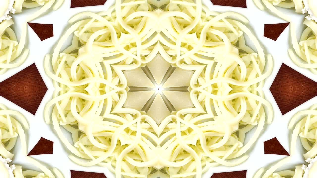 추상적인 아침 식사 칼레도스코프