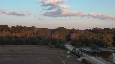 Top-view-of-countryside-road-passing-through-the-green-forest