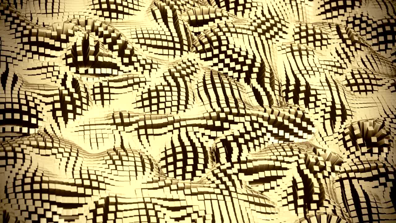 bloques 3d abstractos ondulando en una onda de bucle sin costuras.