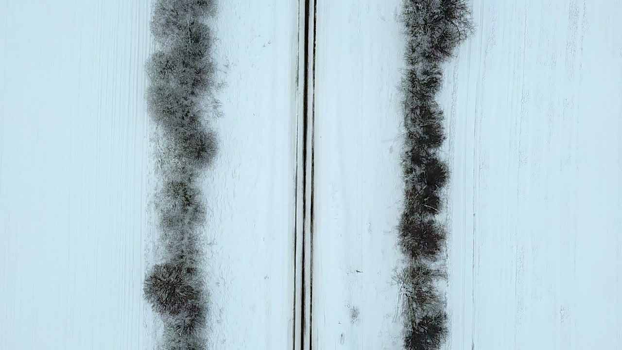 vista aérea de arriba hacia abajo en la región báltica en cámara lenta