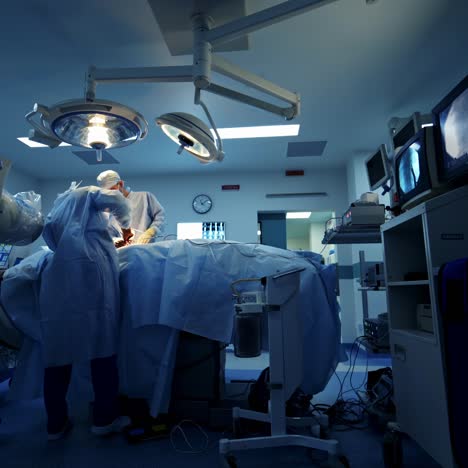 medical specialists during surgery