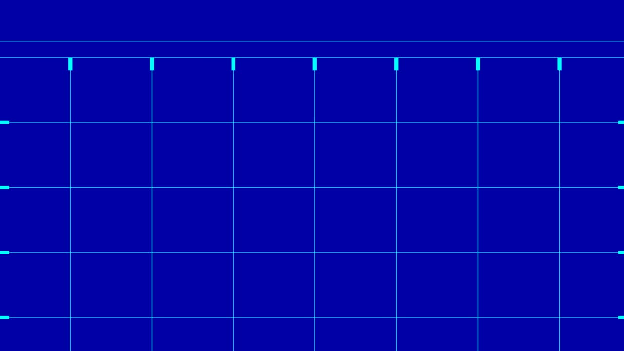 青い背景に青い線を描いたグリッドのアニメーション