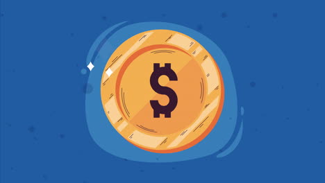 moneda dinero dólar animación financiera