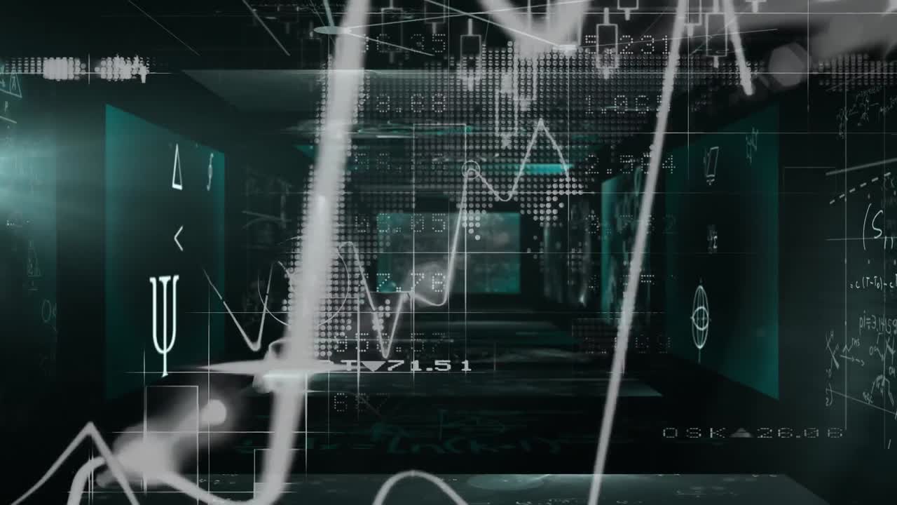 Animation of data processing during coronavirus covid19 pandemic