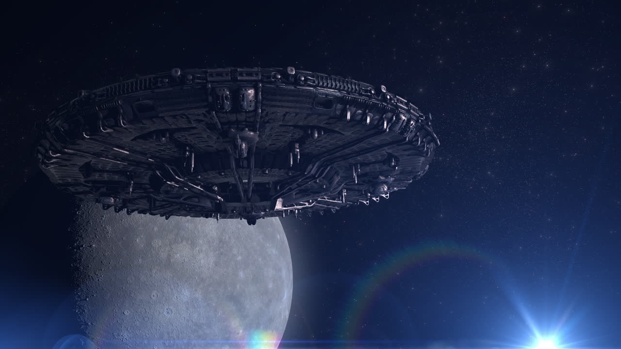 Astronave sopra la Luna