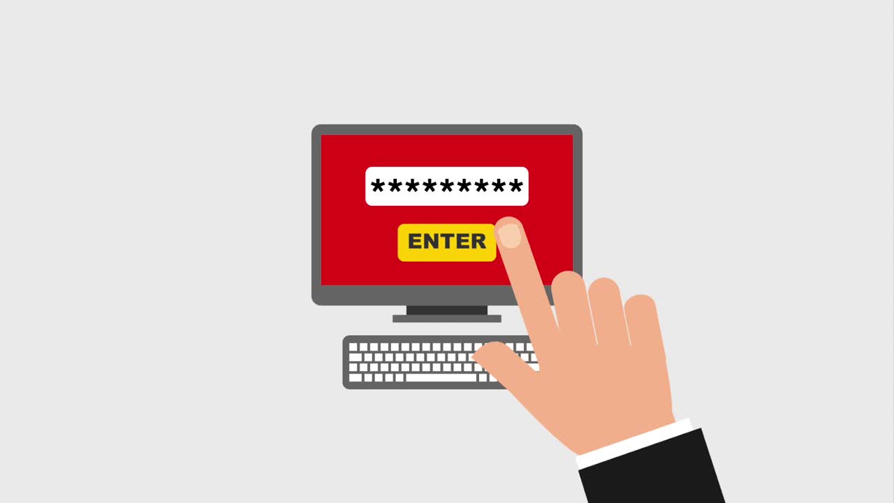 사이버 보안 기술 애니메이션 hd