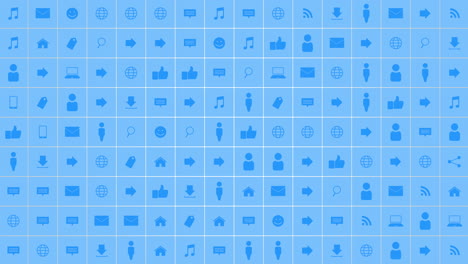 patrón de iconos de redes sociales sobre fondo degradado