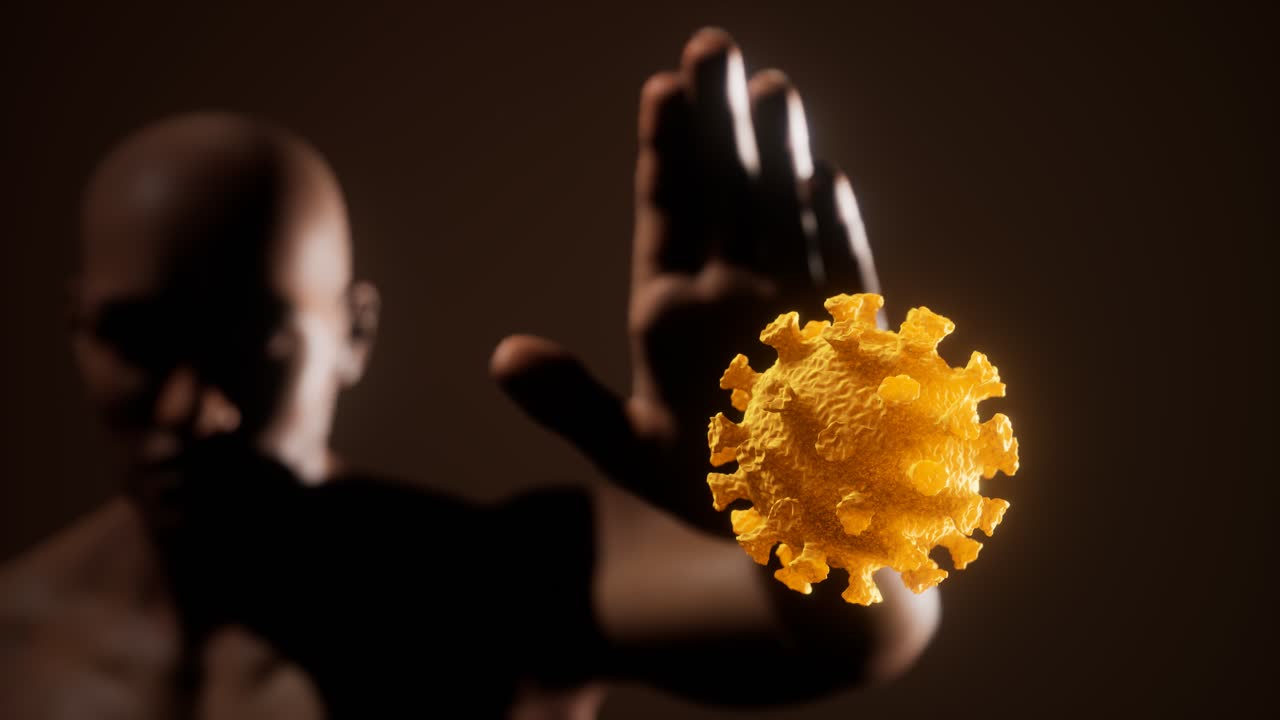 hombre asustado gestando dejar de temer a la infección por coronavirus covid-19