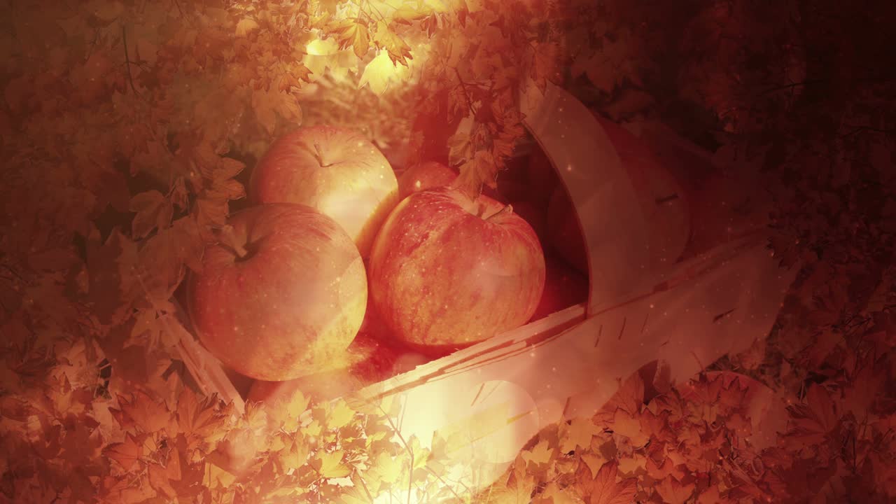 colorido ciclo de fondo de la temporada de otoño