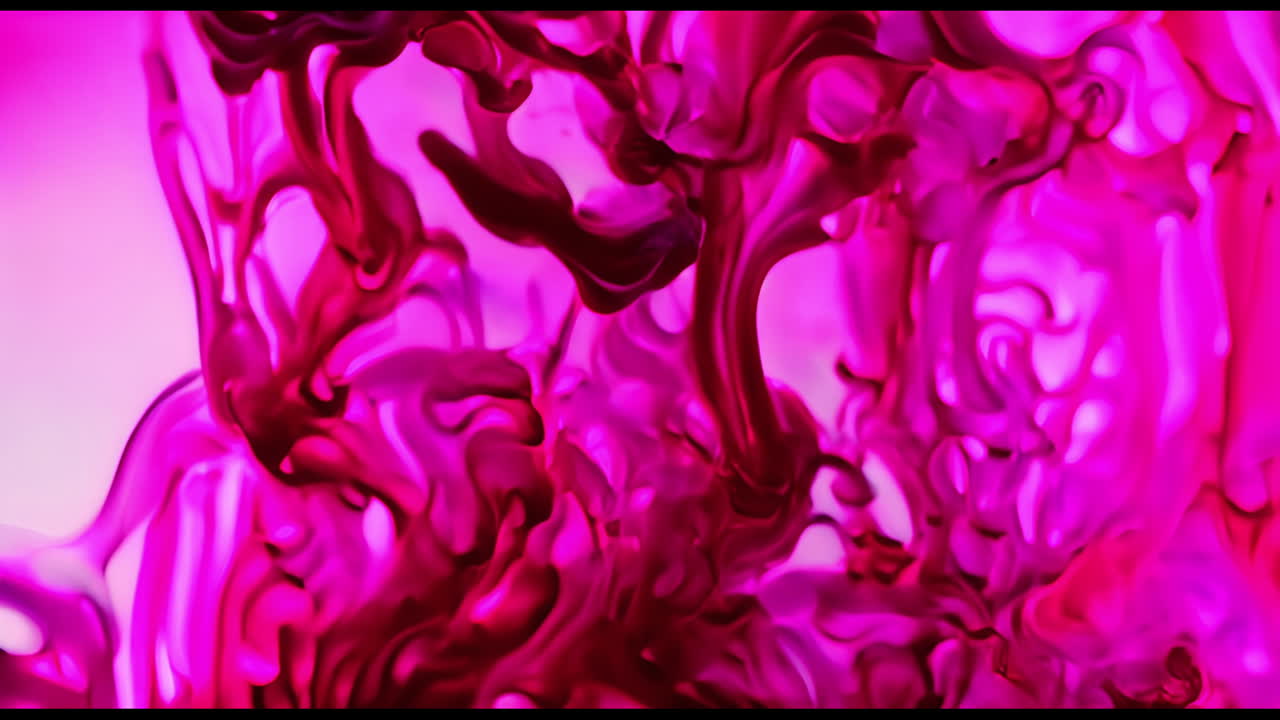 Animation of pink liquid moving on purple background