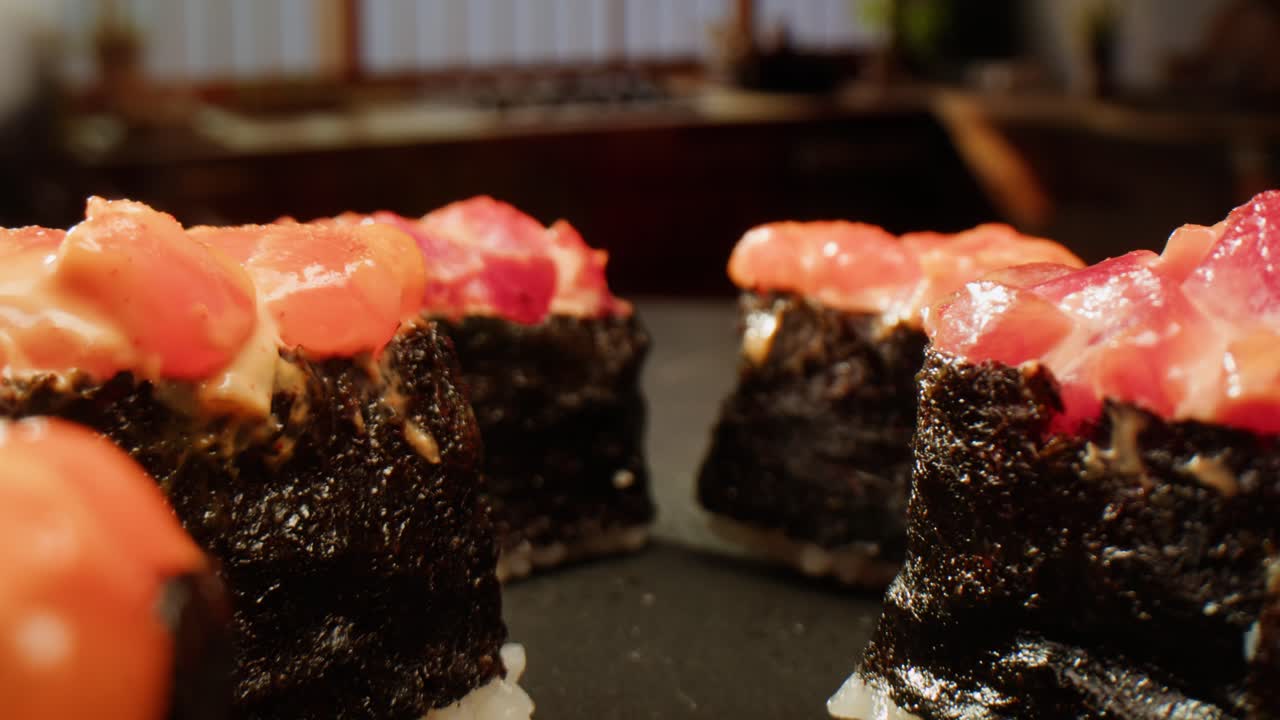 おいしい寿司のクローズアップ