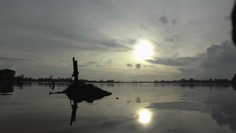 the lake before morning and evening