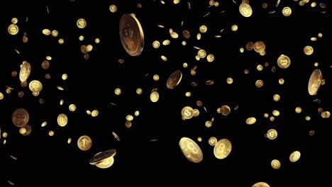 las monedas de bitcoin caen