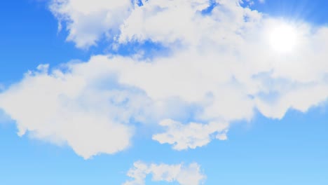 beautiful blue sky with clouds loop animation background green screen.