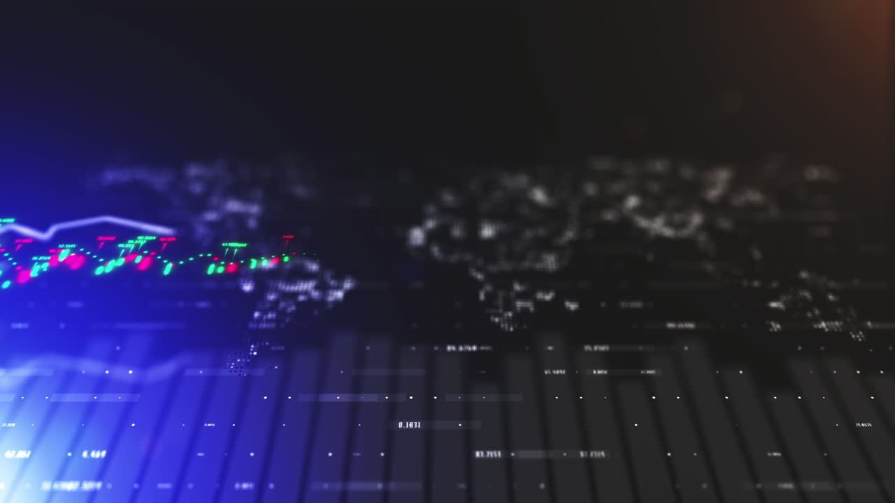 Fintech, digital and hologram of the financial