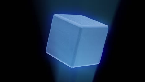 seamless loop of a rotating 3d cube element.