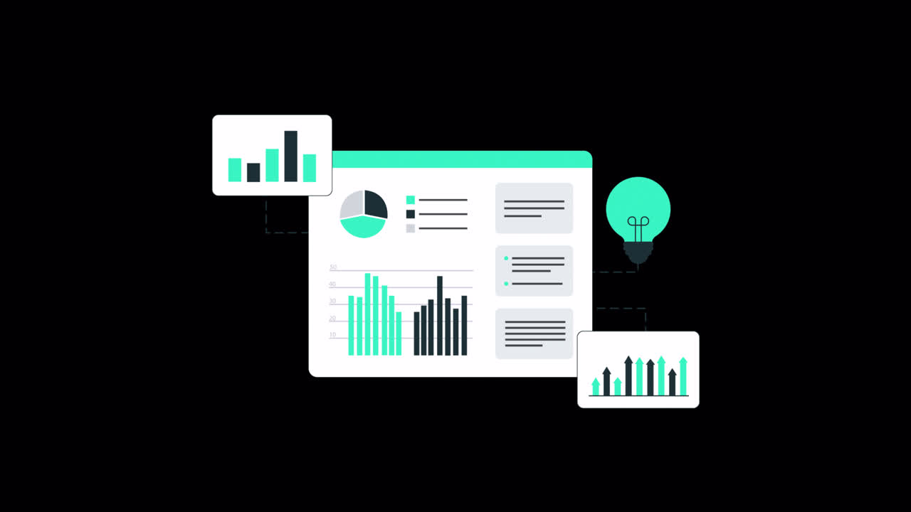 Animated Business Data Analysis Dashboard with Charts