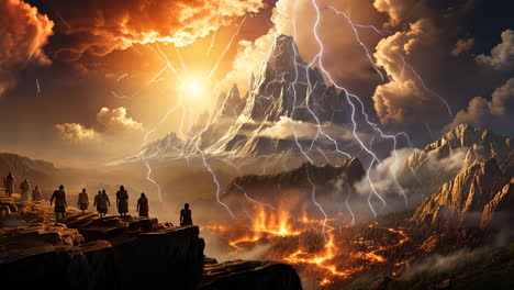 spiritual journey through a cosmic landscape with divine light