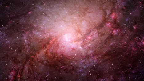 viaje espacial de bucle sin costuras en la región central de la galaxia espiral m83, la galaxia de la rueda de tornillo del sur en la constelación de la hidra, la nebulosa sin fin y el vuelo espacial a las galaxias en el espacio profundo.