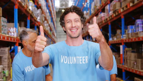 warehouse worker doing a charitable work
