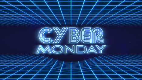 Neon-Cyber-Monday-with-grid-pattern-in-galaxy