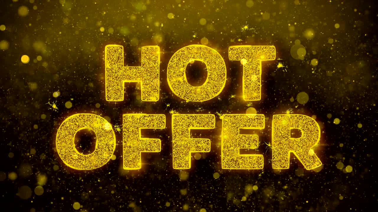 황금 반이는 반이는 입자 애니메이션에 대한 뜨거운 제안 텍스트