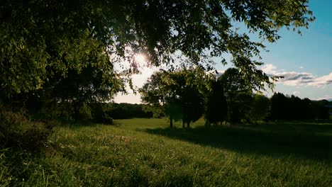 Slow-Mo-Sun-rise-over-farm-land