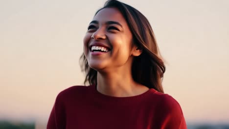smiling woman with brown hair