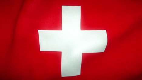 flag of switzerland waving in the wind