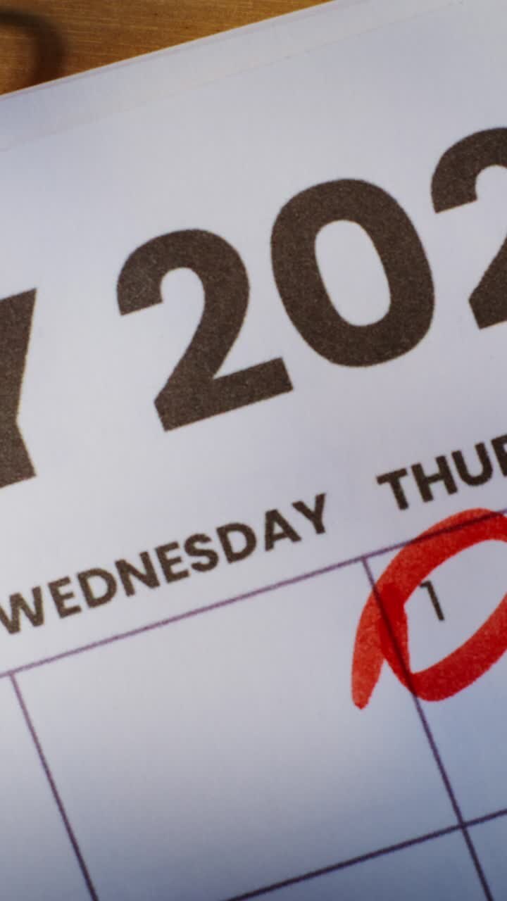 Calendario con data segnata mercoledì 1 luglio 2023