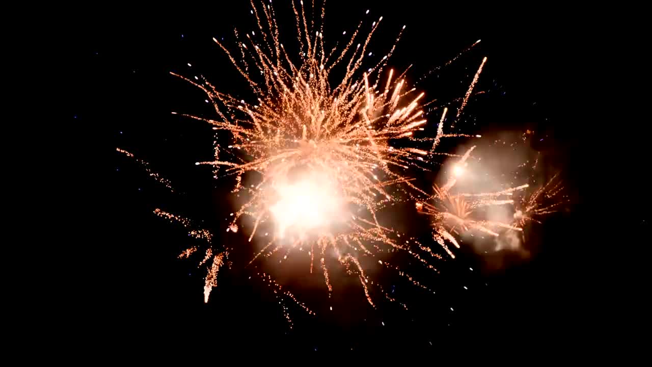 Fuochi d'artificio arancioni 4k