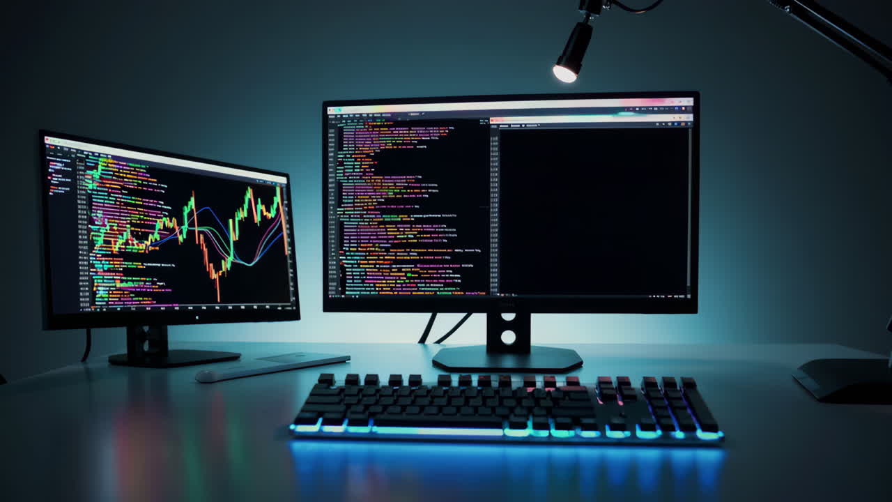 Programmer's Workspace at Night