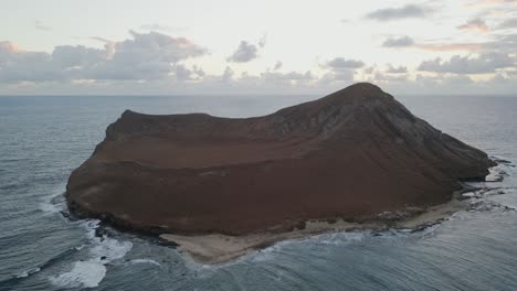 a before sunrise shot of manana island or rabbit island in hawaii