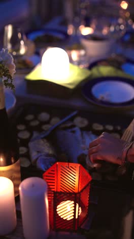cena al aire libre