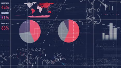 animación del procesamiento de datos digitales sobre fondo negro